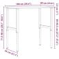 Preview: Werkbank Dunkelbraun 100x60x(71,5-98) cm Massivholz Eiche