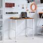 Preview: Werkbank Dunkelbraun 100x60x(71,5-98) cm Massivholz Eiche