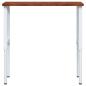 Preview: Werkbank Dunkelbraun 100x60x(71,5-98) cm Massivholz Eiche