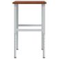 Preview: Werkbank Dunkelbraun 100x60x(71,5-98) cm Massivholz Eiche
