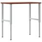 Preview: Werkbank Dunkelbraun 100x60x(71,5-98) cm Massivholz Eiche