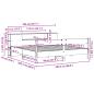 Preview: Massivholzbett mit Regal ohne Matratze Wachsbraun 200x200 cm