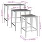 Preview: Garten-Satztische 3 Stk. Schwarz Poly Rattan