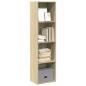 Preview: ARDEBO.de - Bücherregal Sonoma-Eiche 40x30x152 cm Holzwerkstoff