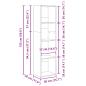 Preview: Bücherregal Sonoma-Eiche 40x30x152 cm Holzwerkstoff