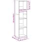 Preview: Bücherregal Artisan-Eiche 40x30x152 cm Holzwerkstoff