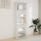 Preview: Bücherregal Weiß 60x30x189 cm Holzwerkstoff