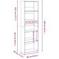 Preview: Bücherregal Weiß 60x30x189 cm Holzwerkstoff