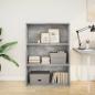 Preview: Bücherregal Betongrau 80x30x114 cm Holzwerkstoff