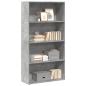 Preview: ARDEBO.de - Bücherregal Betongrau 80x30x152 cm Holzwerkstoff