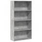 Preview: Bücherregal Betongrau 80x30x152 cm Holzwerkstoff