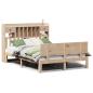 Preview: Massivholzbett mit Regal ohne Matratze 160x200 cm Kiefer