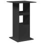 Preview: Bartisch mit Ablagen Schwarz 60x60x102 cm Holzwerkstoff