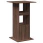 Preview: Bartisch mit Ablagen Braun Eiche 60x60x102 cm Holzwerkstoff