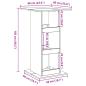 Preview: Bartisch mit Ablagen Braun Eiche 60x60x102 cm Holzwerkstoff