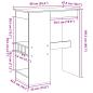 Preview: Bartisch mit Regal Räuchereiche 90x47,5x103,5 cm Holzwerkstoff