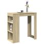 Preview: ARDEBO.de - Bartisch mit Regal Sonoma-Eiche 102x50x103,5 cm Holzwerkstoff