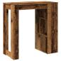 Preview: Bartisch mit Regal Altholz-Optik 102x50x103,5 cm Holzwerkstoff