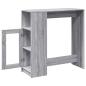 Preview: Bartisch mit Regal Grau Sonoma 101x40x103,5 cm Holzwerkstoff