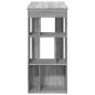 Preview: Bartisch mit Regal Grau Sonoma 102x50x103,5 cm Holzwerkstoff