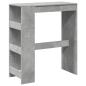 Preview: Bartisch mit Regal Betongrau 90x40x103,5 cm Holzwerkstoff