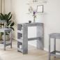 Preview: Bartisch mit Regal Betongrau 90x40x103,5 cm Holzwerkstoff
