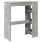Preview: Bartisch mit Regal Betongrau 90x40x103,5 cm Holzwerkstoff