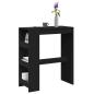 Preview: ARDEBO.de - Bartisch mit Regal Schwarz 90x40x103,5 cm Holzwerkstoff