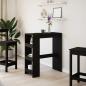 Preview: Bartisch mit Regal Schwarz 90x40x103,5 cm Holzwerkstoff
