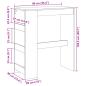 Preview: Bartisch mit Regal Schwarz 90x40x103,5 cm Holzwerkstoff