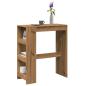 Preview: ARDEBO.de - Bartisch mit Regal Artisan-Eiche 90x40x103,5 cm Holzwerkstoff