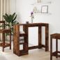 Preview: Bartisch mit Regal Räuchereiche 124x46x103,5 cm Holzwerkstoff