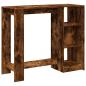 Preview: Bartisch mit Regal Räuchereiche 124x46x103,5 cm Holzwerkstoff