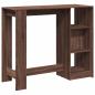 Preview: Bartisch mit Regal Braun Eiche 124x46x103,5 cm Holzwerkstoff