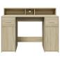 Preview: LED-Schreibtisch Sonoma-Eiche 120x55x91 cm Holzwerkstoff