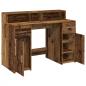 Preview: LED-Schreibtisch Altholz-Optik 120x55x91 cm Holzwerkstoff