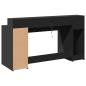 Preview: LED-Schreibtisch Schwarz 160x55x91 cm Holzwerkstoff