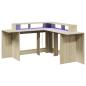 Preview: LED-Schreibtisch Sonoma-Eiche 152x152x91 cm Holzwerkstoff