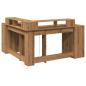 Preview: LED-Schreibtisch Artisan-Eiche 152x152x91 Holzwerkstoff