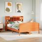 Preview: ARDEBO.de - Massivholzbett mit Regal ohne Matratze Wachsbraun 150x200 cm