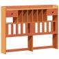 Preview: Massivholzbett mit Regal ohne Matratze Wachsbraun 150x200 cm