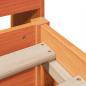 Preview: Massivholzbett mit Regal ohne Matratze Wachsbraun 150x200 cm