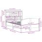 Preview: Massivholzbett mit Regal ohne Matratze Wachsbraun 135x190 cm