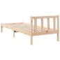 Preview: Massivholzbett Extra Lang ohne Matratze 90x210 Kiefernholz