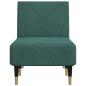 Preview: Chaiselongue Dunkelgrün Samt