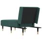 Preview: Chaiselongue Dunkelgrün Samt