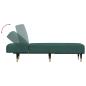 Preview: Chaiselongue Dunkelgrün Samt