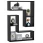 Preview: Wandregale 2 Stk. Schwarz 50x15x50 cm Holzwerkstoff