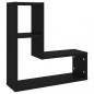 Preview: Wandregale 2 Stk. Schwarz 50x15x50 cm Holzwerkstoff