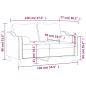 Preview: 2-Sitzer-Sofa mit Zierkissen Taupe 120 cm Stoff